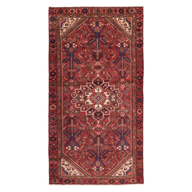 ECARPETGALLERY Hand-knotted Andelz Red Wool Rug - 4'3 x 8'2