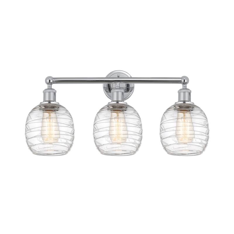 Innovations Lighting 616-3W-12-24 Belfast Vanity Belfast 3 Light 24" - Polished Chrome / Deco Swirl