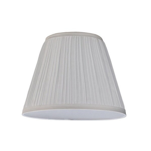 white pleated lamp shade