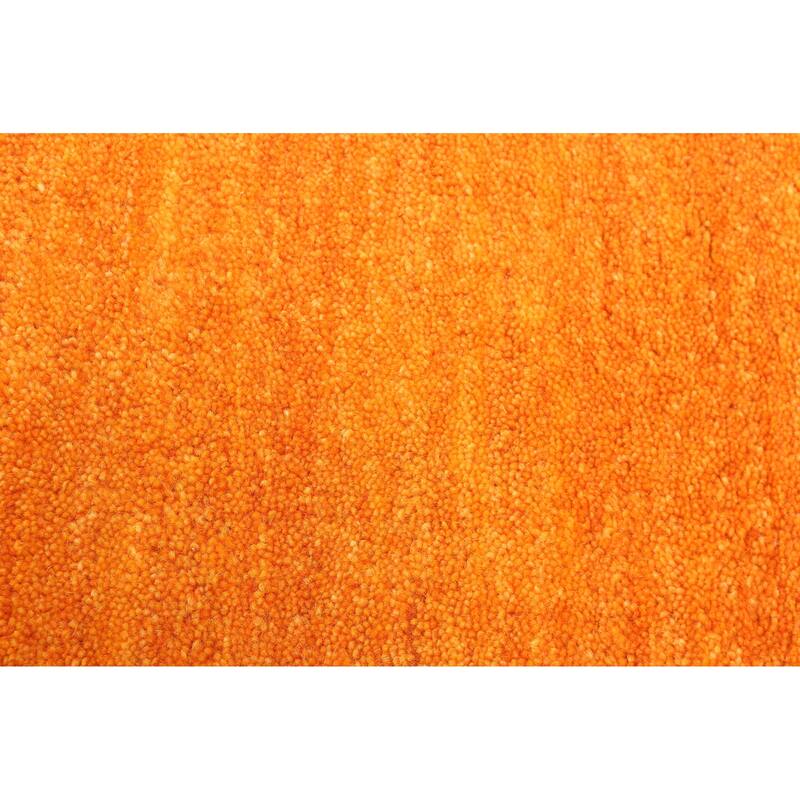 ECARPETGALLERY Hand Loomed Kashkuli Gabbeh Orange Wool Rug - 2'6 x 7'10