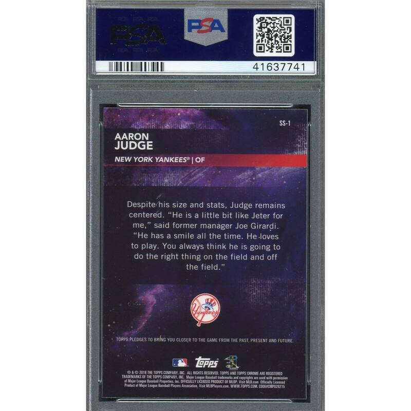 Aaron Judge 2018 Topps Chrome Superstar Sensations Baseball Card Graded PSA 10 - 8'6" x 11'6"