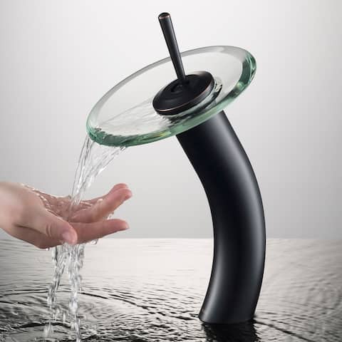 KRAUS Waterfall Vessel Bathroom Faucet Oil Rubbed Bronze