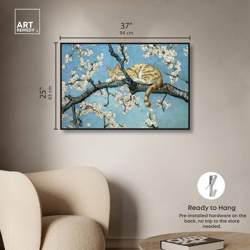 Autumn Blossom Kitten Canvas by Art Remedy