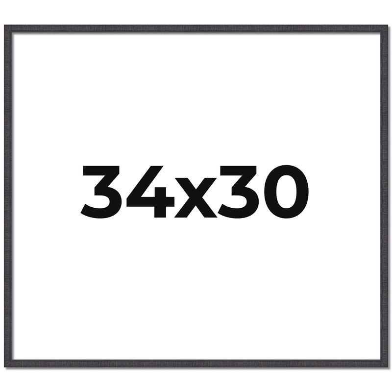34x30 Frame Brown Solid Wood Picture Frame - Complete Modern Photo