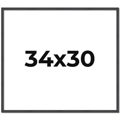 34x30 Frame Brown Solid Wood Picture Frame - Complete Modern Photo