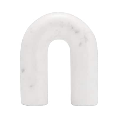 Sagebrook Home Arched Marble Horseshoe Sculpture Decor