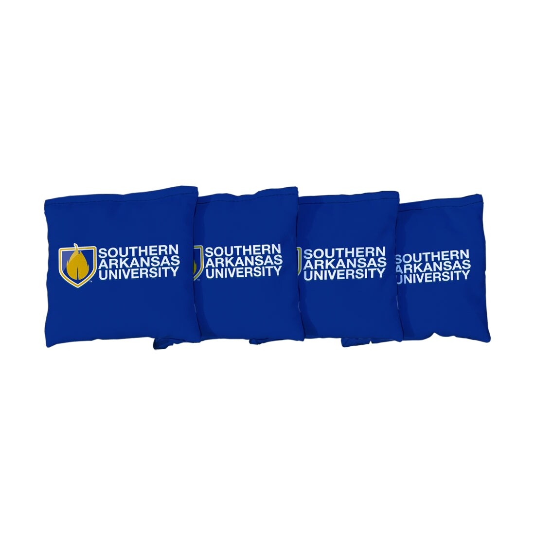 Southern Arkansas Muleriders Blue Cornhole Bags