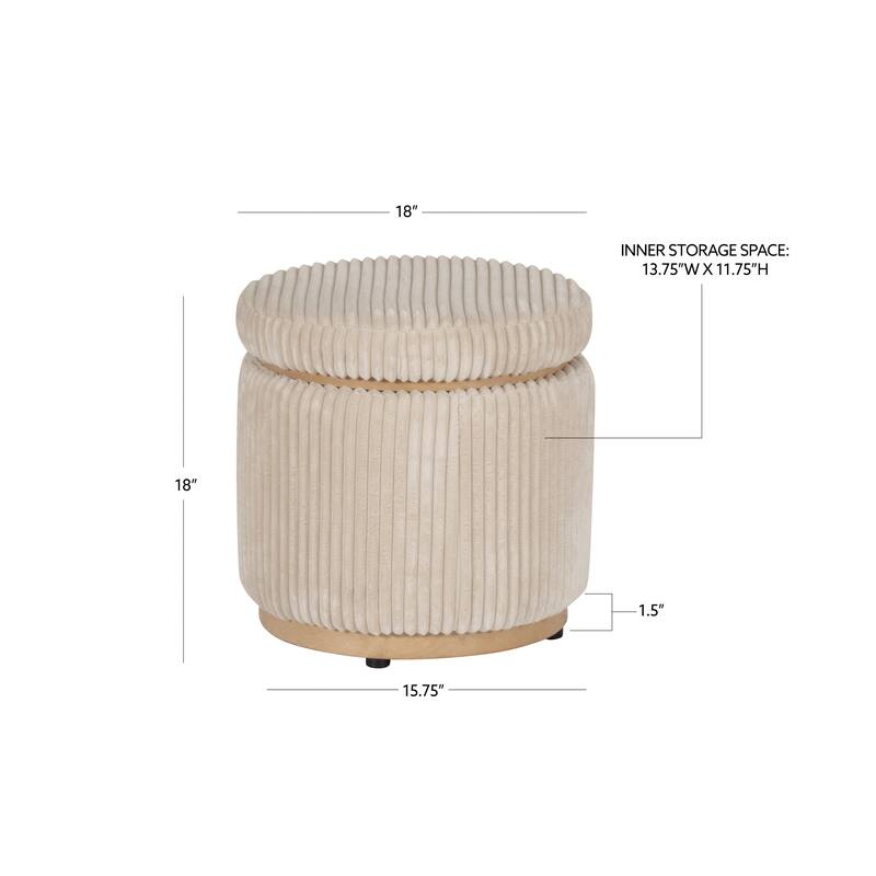 Rue Sherpa/Corduroy Storage Ottoman