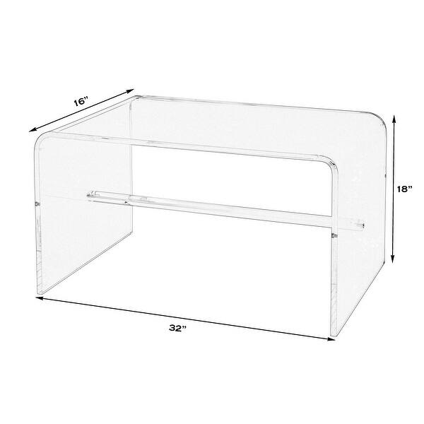 Corsica 32 in. W Rectangular Acrylic Coffee Table