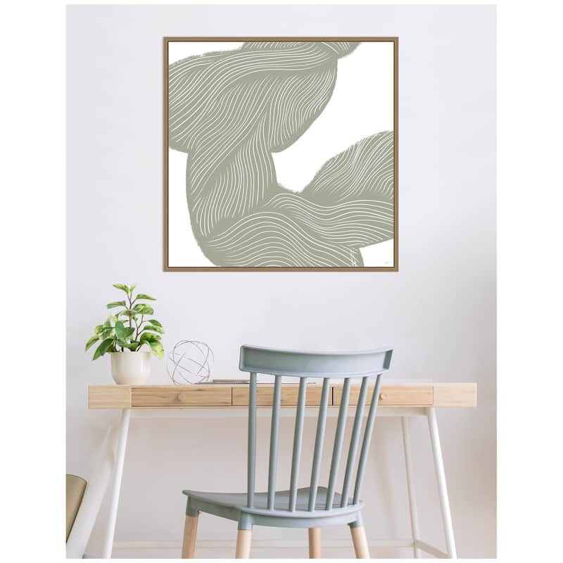 Kate and Laurel Movement Lines by Gabrielly Guedes Framed Canvas Wall Art Print
