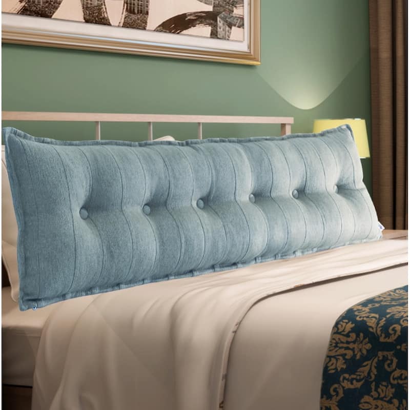 WOWMAX Button Tufted Body Pillow Bed Rest Decrative Reading Pillow Lumbar Pillow