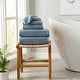 preview thumbnail 175 of 174, Linery & Co. Luxury Cotton Textured Bath Towel. 6 Piece Set - Chambray Blue