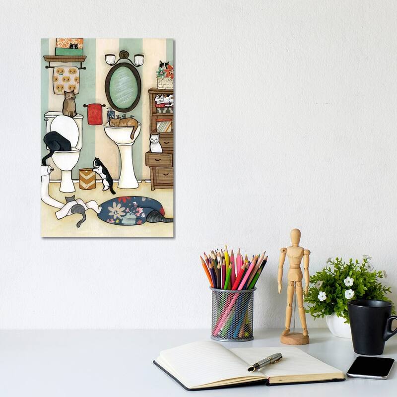 iCanvas "The Big Black Cat" by Jamie Morath Canvas Print - 12x8x0.75
