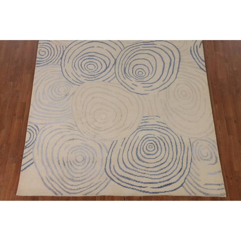 All-Over Gabbeh Oriental Area Rug Hand-Knotted Wool Carpet - 6'0" x 8'9"