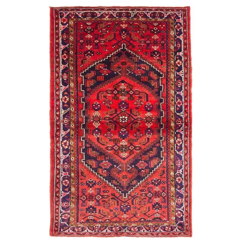 ECARPETGALLERY Hand-knotted Anadol Red Wool Rug - 4'4 x 7'4