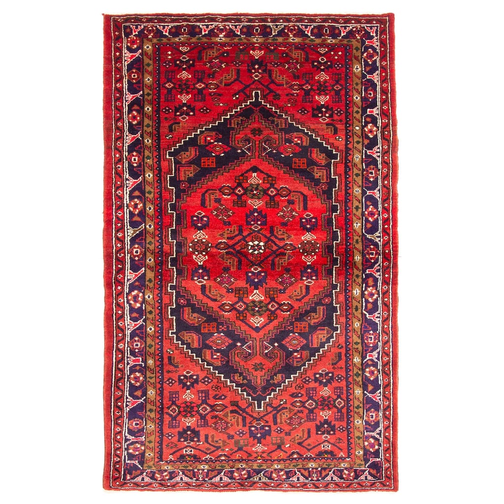 ECARPETGALLERY Hand-knotted Anadol Red Wool Rug - 4'4 x 7'4