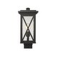 preview thumbnail 2 of 4, Brookside 1 Light Outdoor Post Mount Fixture - Black