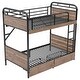 preview thumbnail 15 of 13, Detachable Bunk Bed Convertible 2 Beds, Black Metal Twin XL Over Twin XL Bed Frame with 2 Drawers, Lights and Charge Station