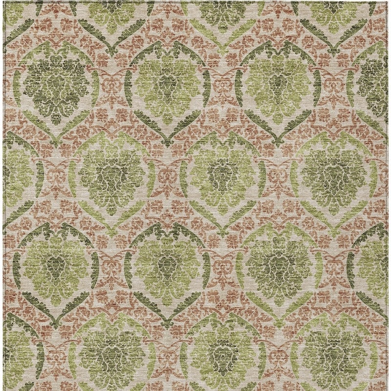 HomeRoots Medallion Transitional Rectangle Outdoor Rug