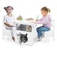 preview thumbnail 10 of 8, Gymax 3 PCS Kids Table and Chairs Set Furniture w/Cat House Hole &