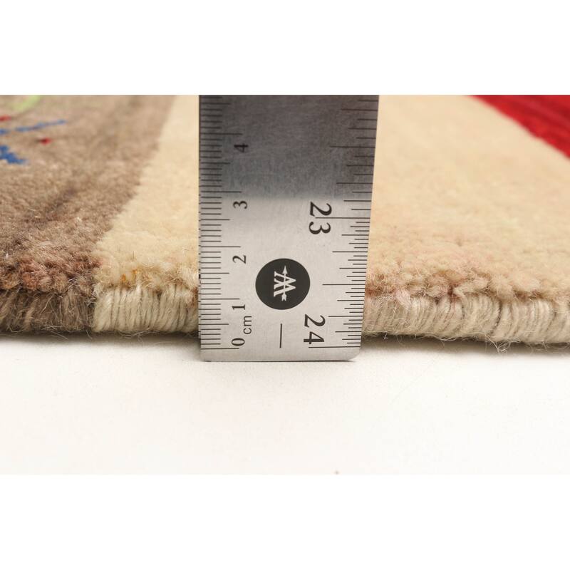 ECARPETGALLERY Hand Loomed Kashkuli Gabbeh Brown Wool Rug - 3'2 x 4'9