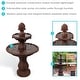 preview thumbnail 14 of 34, Sunnydaze Two Tier Solar-on-Demand Fountain, 35 Inch Tall - 35-Inch