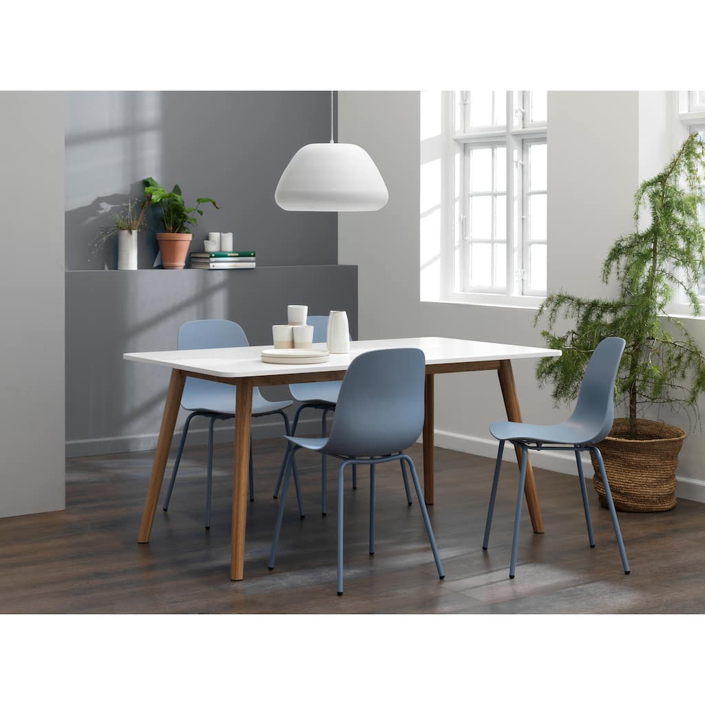 Rye Studio PVC Chairs with Matching Steel Legs, Set of 2