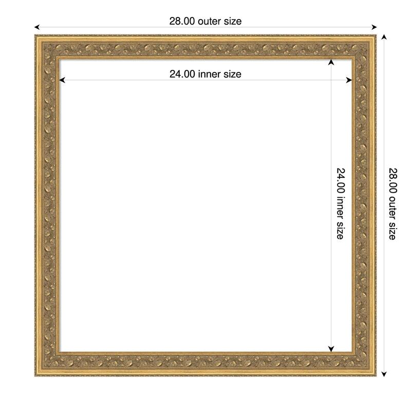 Carter Dark Gold Framed Dry Erase Magnetic Board - 28 x 28 in