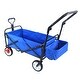 preview thumbnail 5 of 7, Folding Wagon with Adjustable Handles and Drink Holder, Heavy-Duty Hand Cart for the Outdoors