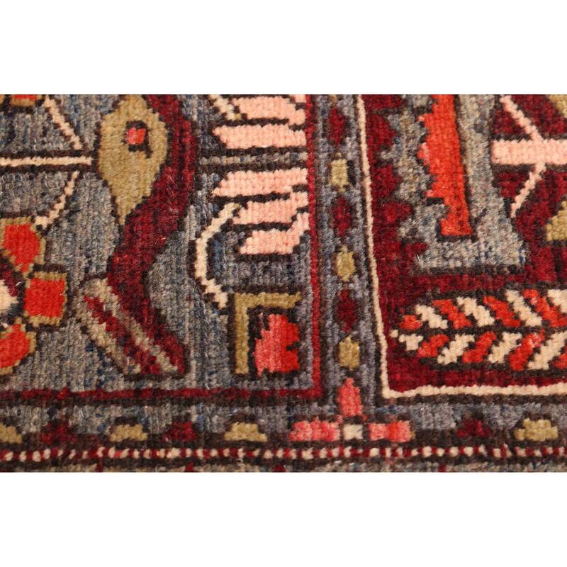 ECARPETGALLERY Hand-knotted Kayseri Vintage Dark Red Wool Rug - 5'3 x 10'0