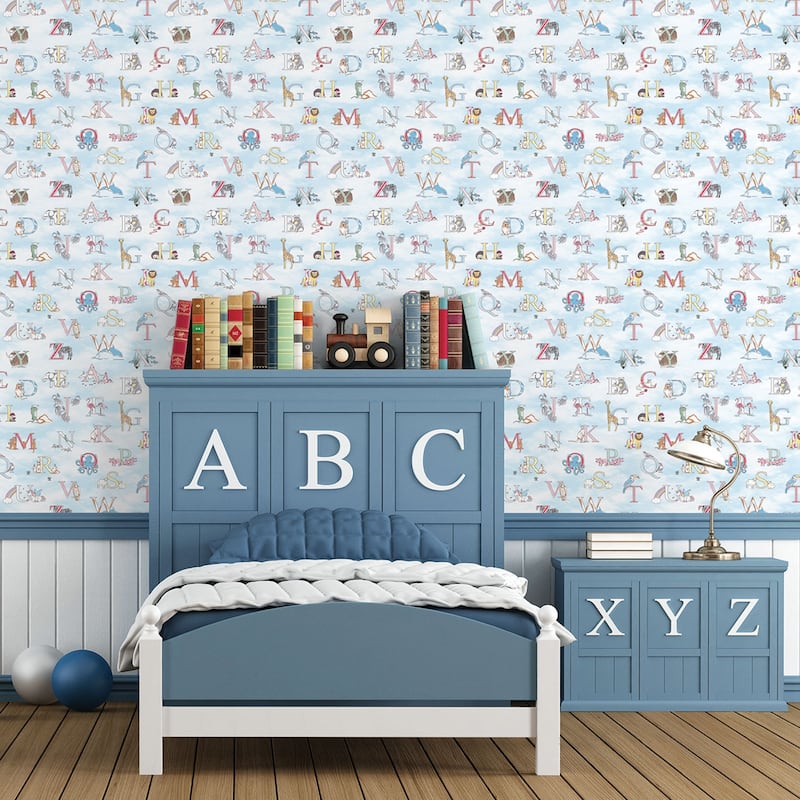 Galerie Wallcoverings Just 4 Kids 2 Letter Animals Non-woven Matte Wallpaper Roll