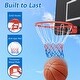 preview thumbnail 13 of 16, Costway 18" Basketball Rim Wall Door Mounted Basketball Hoop with All - See Details