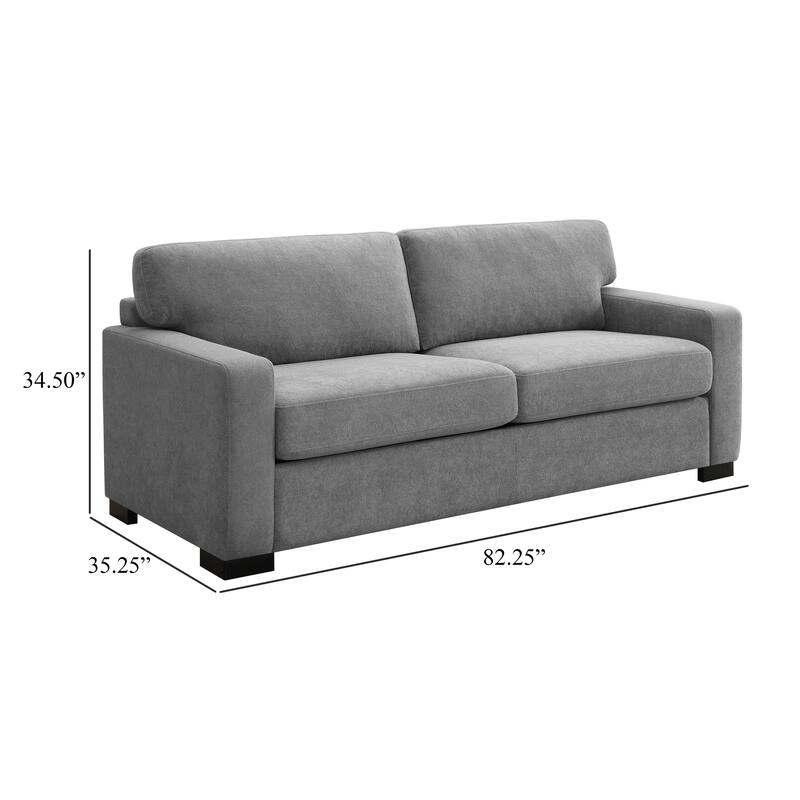 Simmi Sofa Sleeper with Queen Mattress, Light Gray Fabric, 82 Inch