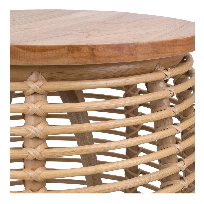 NPD Furniture Iris Round Rattan End Table
