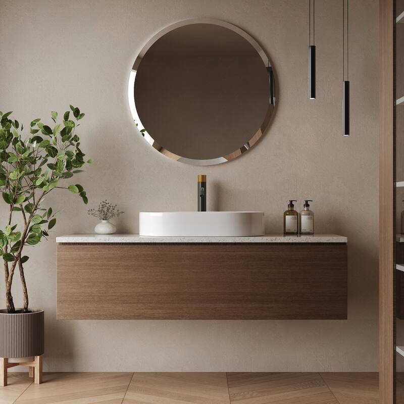 Modern Single Hole Bathroom Faucet,Deck Mount Sink Faucet