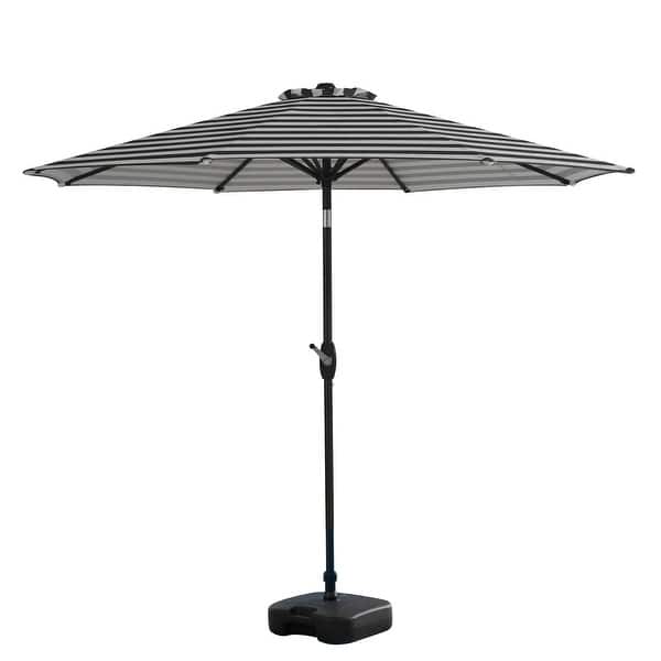 Shop Amada 9 Ft Patio Umbrella With Tilt And Crank With Free Standing Fillable Base Overstock 32377122