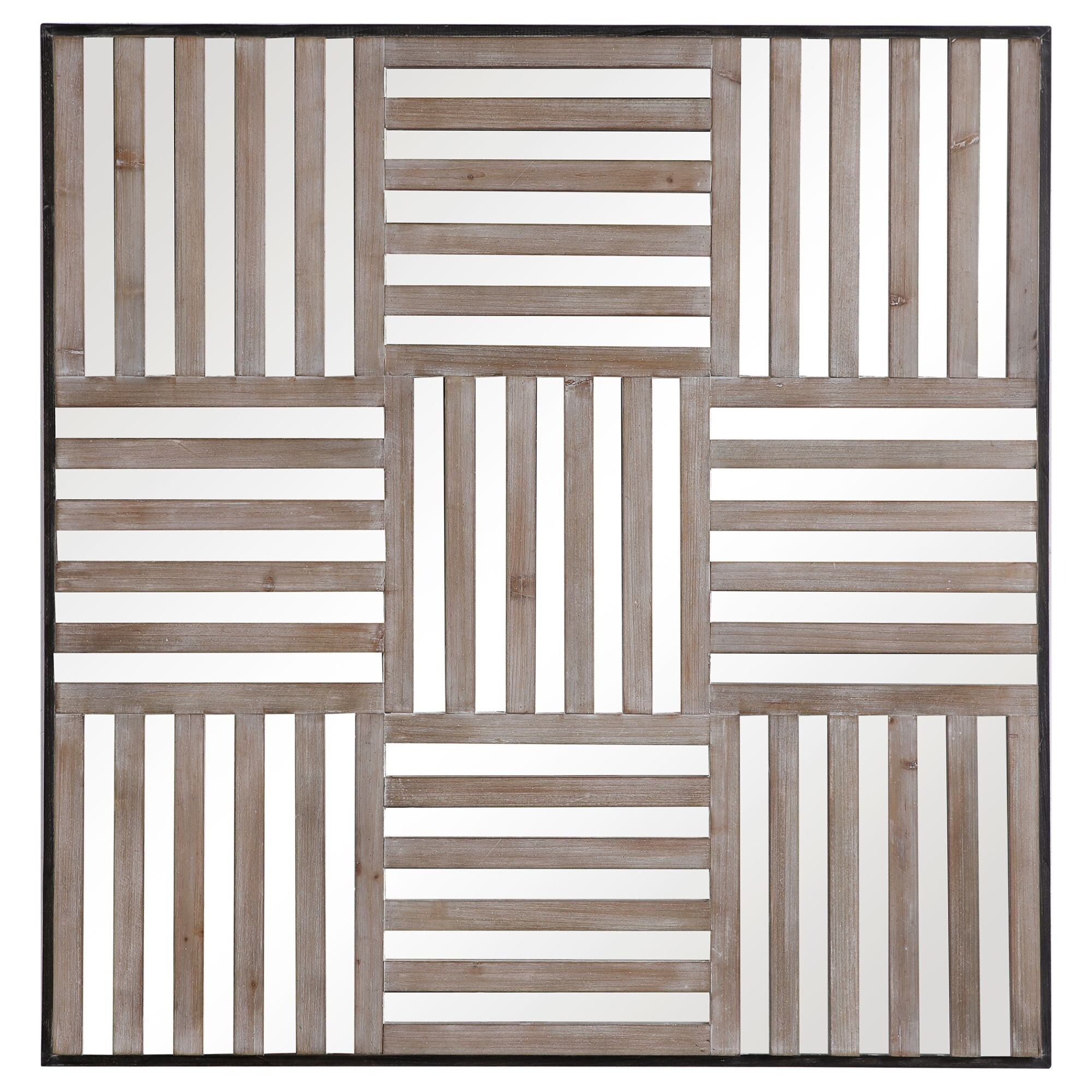 Shop 40 Clear And Brown Contemporary Rustic Mirrored Wall Decor On Sale Overstock 31771219