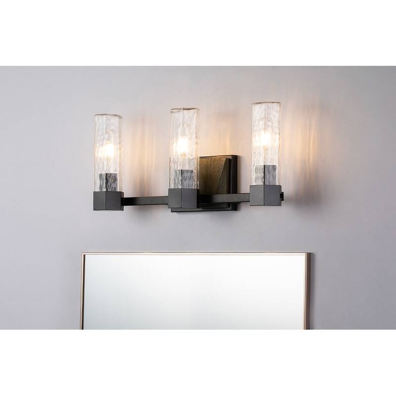 3 Light bath vanity Light in Grey and Black