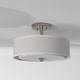 preview thumbnail 5 of 5, Parsons Studio Brushed Nickel 3 Light Semi Flush By Minka Lavery