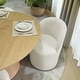 preview thumbnail 4 of 40, Linen Upholstered Dining Chair with Castors (Set of 2)
