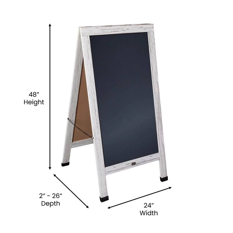 Wood A-Frame Magnetic Chalkboard Set-Markers, Stencils, and Magnets