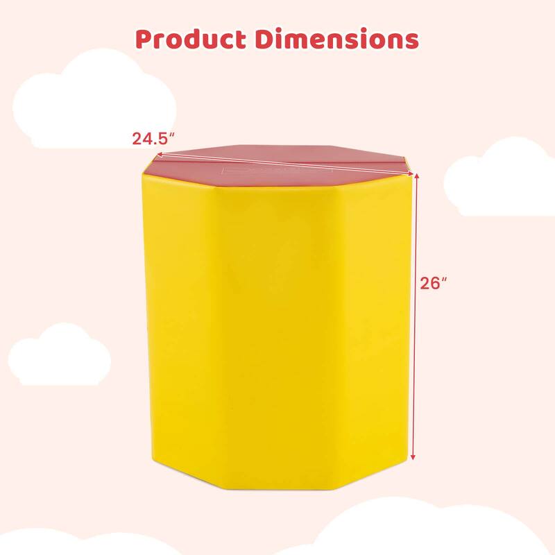 Costway 24.5" x 26" Octagon Gymnastics Mat Skill Shape Tumbling Mat - See Details