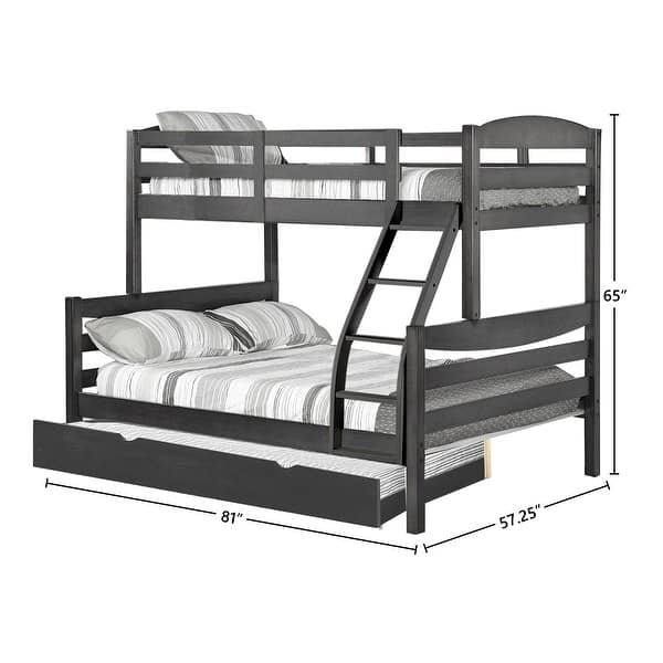 Shop Alissa Convertible Twin Over Full Bunk Bed In Rustic Finishes Overstock 10507945