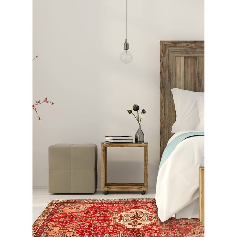 ECARPETGALLERY Hand-knotted Andelz Red Wool Rug - 3'7 x 6'4