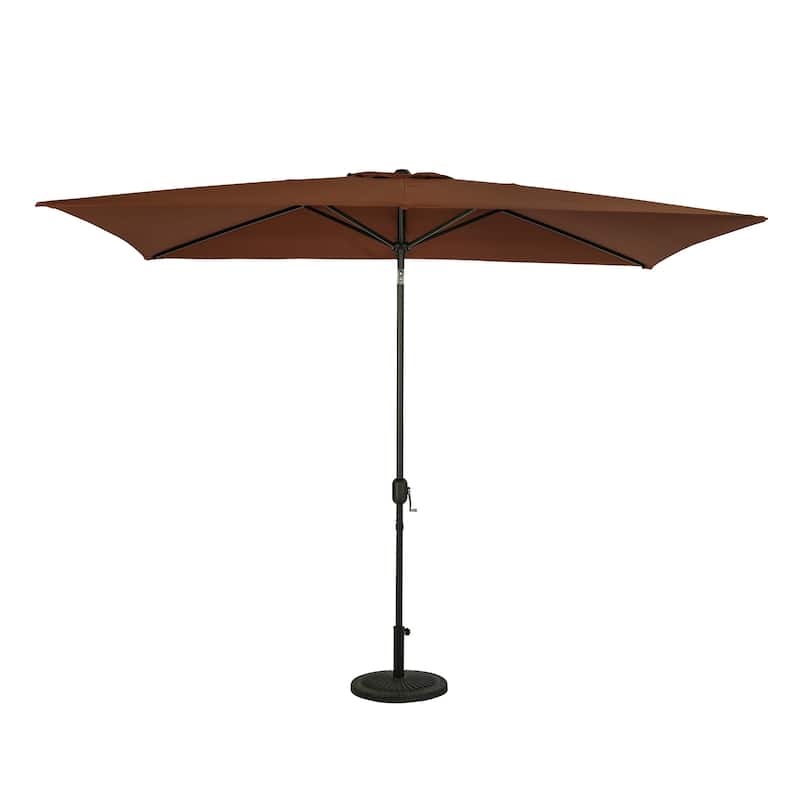 Island Umbrella Bimini Rectangular Market Umbrella Canopy - Coffee