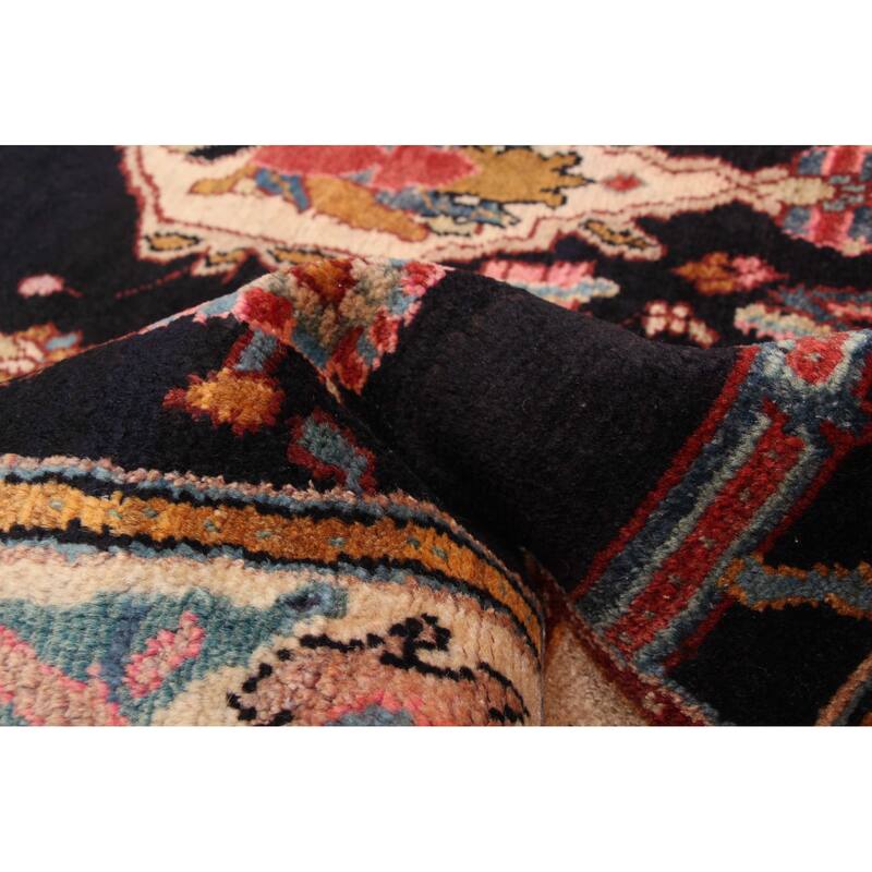 ECARPETGALLERY Hand-knotted Anatolian Vintage Dark Navy Wool Rug - 5'1 x 10'7