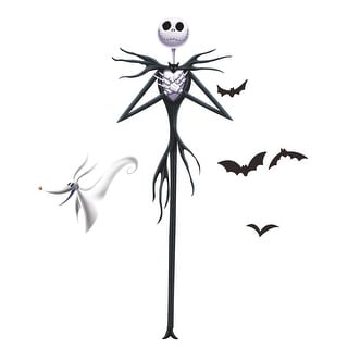 Black Purple & White The Nightmare Before Christmas Jack Giant Wall Decals by RoomMates