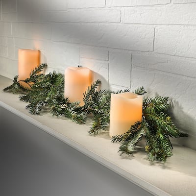 48" Plastic Redwood Garland - Green - 48-Inch