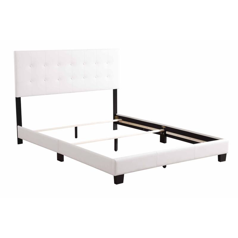 City Chic Bed - Modern Tufted Bed Frame, WHITE