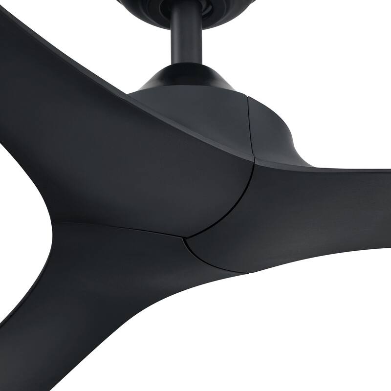 56" Modern Black 3-Blade Propeller DC Ceiling Fan with Remote